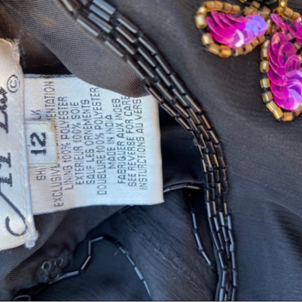 Vintage 80’s AP. LTD beaded silk cocktail dress 👗 - Picture 8 of 8